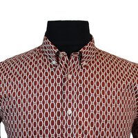 Ben Sherman Pure Cotton Abstract Design with Buttondown Collar