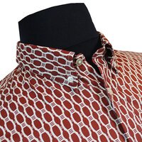 Ben Sherman Pure Cotton Abstract Design with Buttondown Collar