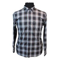 Ben Sherman Cotton Made in Egypt Small Check Buttondown Collar