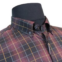 Ben Sherman Cotton Made in Egypt Small Check Buttondown Collar