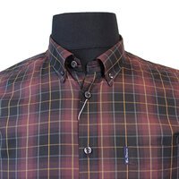 Ben Sherman Cotton Made in Egypt Small Check Buttondown Collar