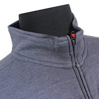 Kam Cotton Mix Full Zip Plain Sweat Top with Side Hip Pockets