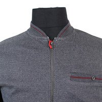 Kam Cotton Mix Full Zip Pebbledash Lightweight Sweat