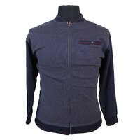 Kam Cotton Mix Full Zip Pebbledash Lightweight Sweat