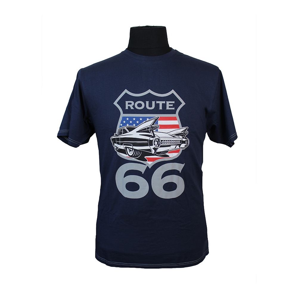 Kam Pure Cotton Classic Route 66 Logo Fashion Tee