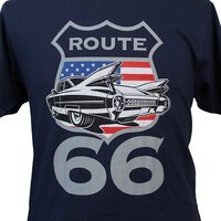 Kam Pure Cotton Classic Route 66 Logo Fashion Tee