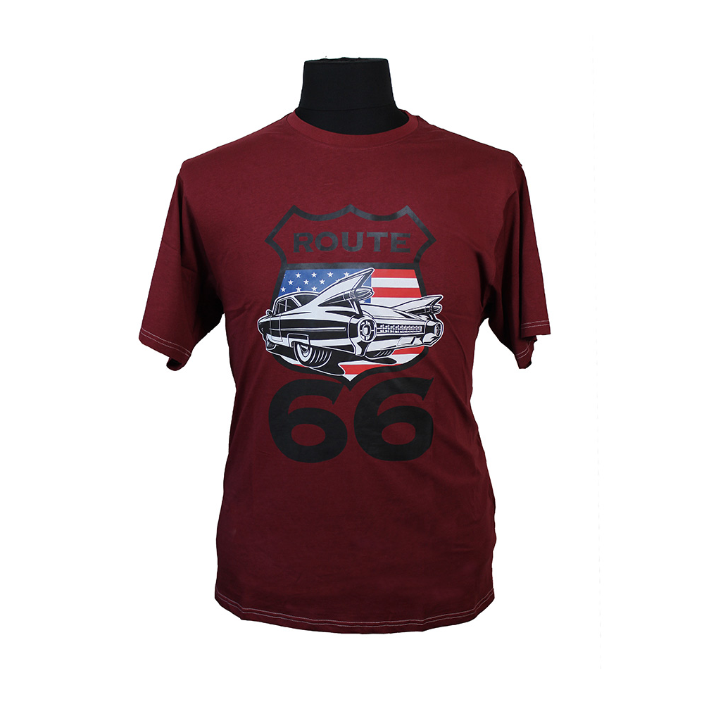 Kam Pure Cotton Classic Route 66 Logo Fashion Tee