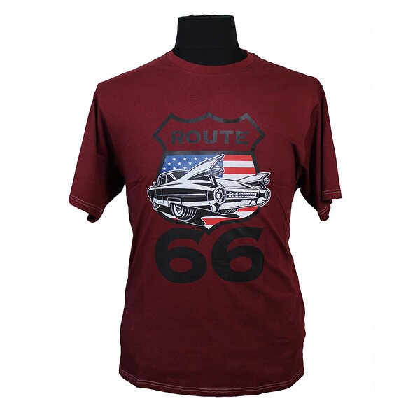 Kam Pure Cotton Classic Route 66 Logo Fashion Tee-shop-by-brands-Beggs Big Mens Clothing - Big Men's fashionable clothing and shoes