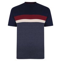 Kam Pure Cotton Panel Design with Plain Back Fashion Tee