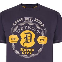 Kam Pure Cotton Detroit Motor City Logo Fashion Tee