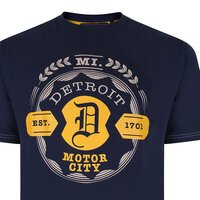 Kam Pure Cotton Detroit Motor City Logo Fashion Tee