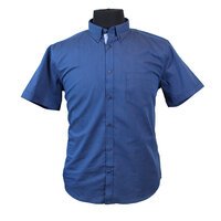 Kam Pure Cotton Classic  Dobby Spot Pattern Pocket SS Shirt