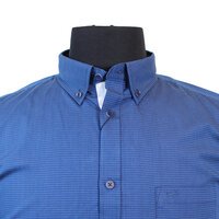 Kam Pure Cotton Classic  Dobby Spot Pattern Pocket SS Shirt