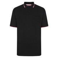 Kam Pure Cotton Pique Weave Classic Colour Tipped Polo