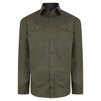 Kam Stretch Cotton Classic Retro Twin Pocket LS Fashion Shirt