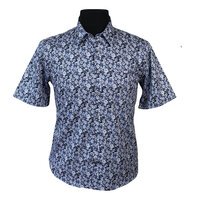 Berlin Pure Cotton Floral Pattern Fashion SS Shirt