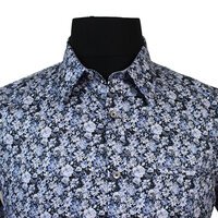 Berlin Pure Cotton Floral Pattern Fashion SS Shirt