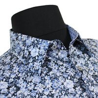 Berlin Pure Cotton Floral Pattern Fashion SS Shirt