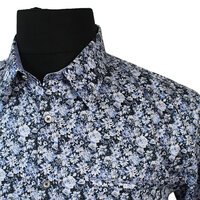 Berlin Pure Cotton Floral Pattern Fashion SS Shirt