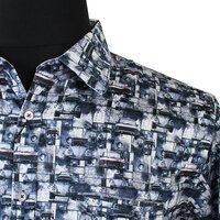 Berlin Pure Cotton VW Print Pattern Fashion SS Shirt