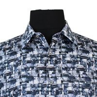 Berlin Pure Cotton VW Print Pattern Fashion SS Shirt