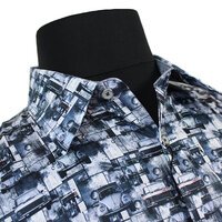 Berlin Pure Cotton VW Print Pattern Fashion SS Shirt