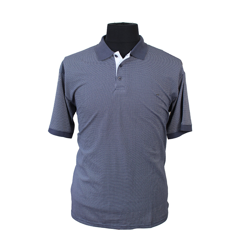 Kam Cotton Rich Mini Brick Pattern Fashion Polo