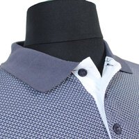 Kam Cotton Rich Mini Brick Pattern Fashion Polo