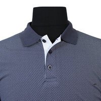 Kam Cotton Rich Mini Brick Pattern Fashion Polo