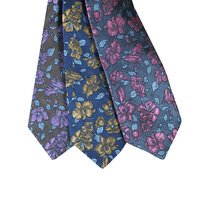 Pierre Cardin Large Flower Pattern Made in New Zealand Extra Long Tie