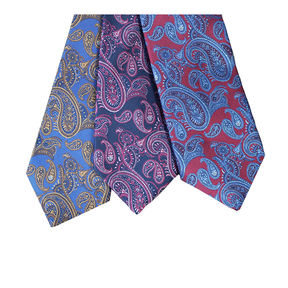 Fellini Paisley Pattern Made in New Zealand Extra Long Tie