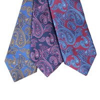 Fellini Paisley Pattern Made in New Zealand Extra Long Tie