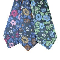 Fellini Floral Pattern Made in New Zealand Extra Long Tie
