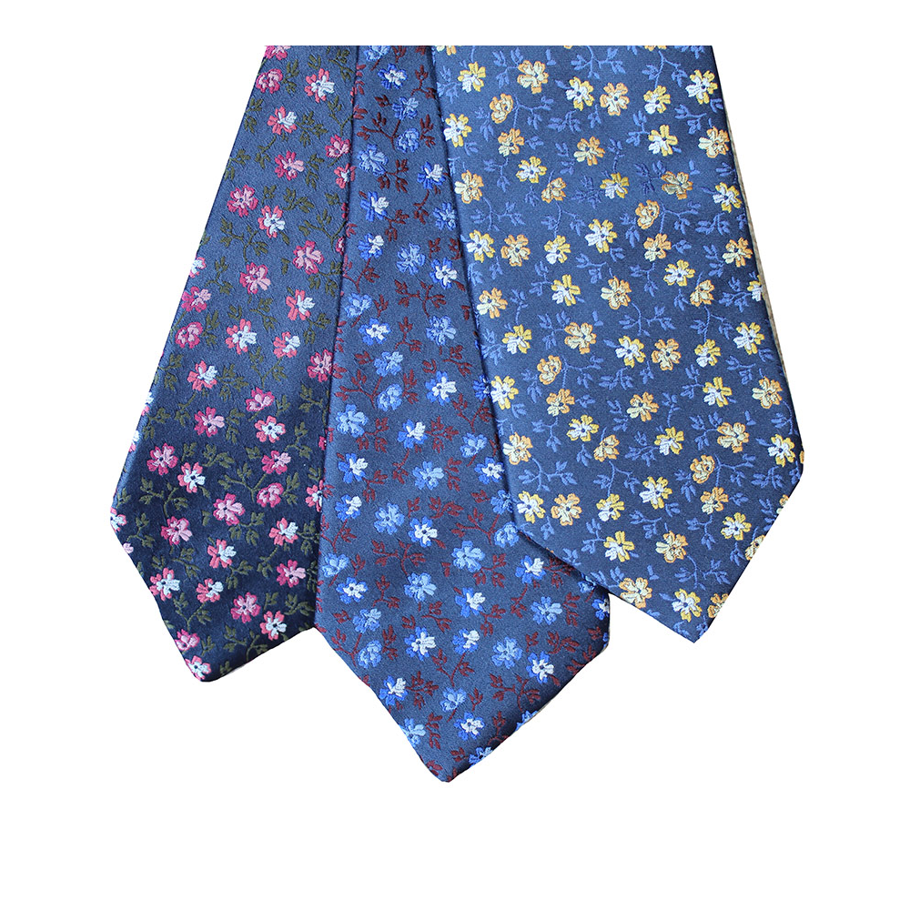 Fellini Mini Floral Pattern Made in New Zealand Extra Long Tie