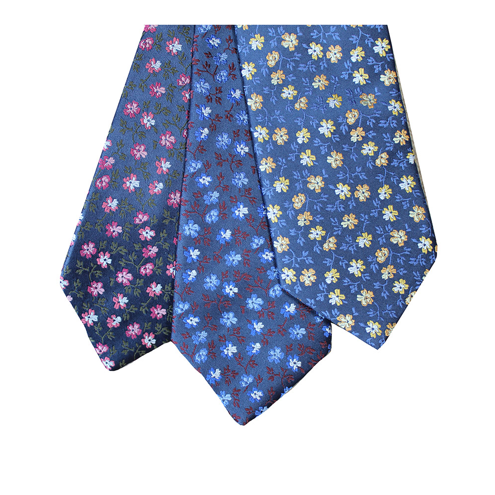 Fellini Mini Floral Pattern Made in New Zealand Extra Long Tie