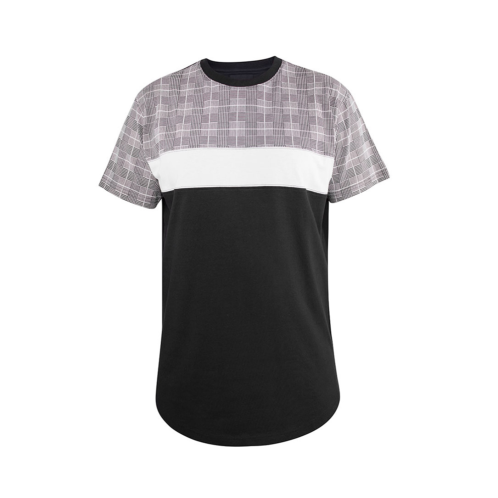 D555 Vista Abstract check Cotton Tee