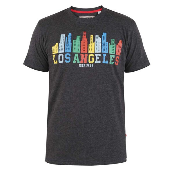 D555 Hemford Los Angeles Cotton Tee-shop-by-brands-Beggs Big Mens Clothing - Big Men's fashionable clothing and shoes