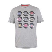 D555 Music Record Grey Tee