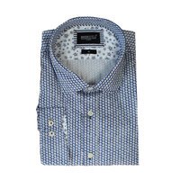 Brooksfield Neat Pattern Blue Business shirt