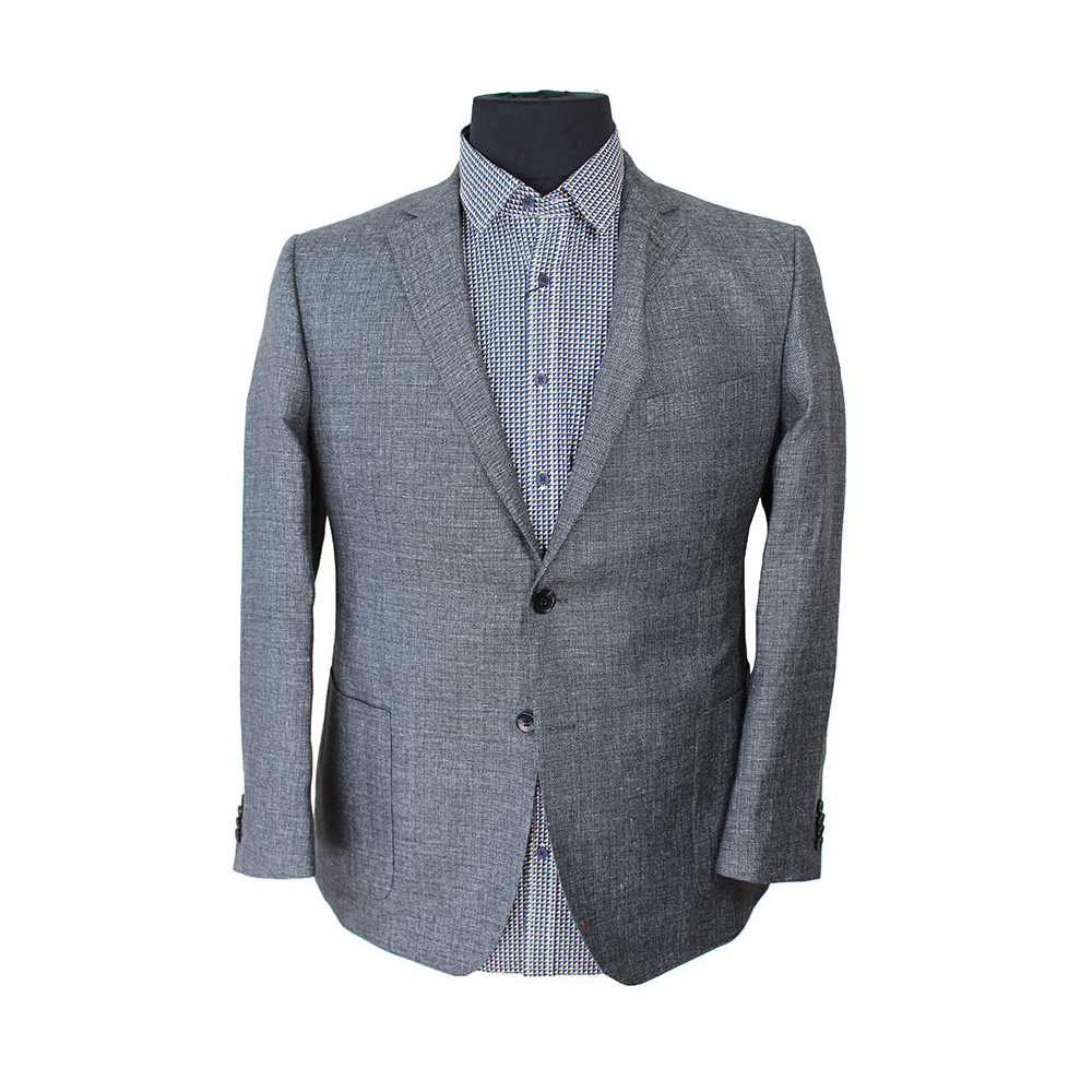 Rembrandt Wool Linen Textured Patch Pocket Fashion Jacket