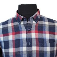 Casa Moda Brush Cotton Soft Handle Multi Check LS Shirt