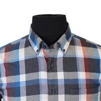 Casa Moda Brush Cotton Soft Handle Multi Check LS Shirt