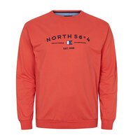 North 56 Logo Sweat Shirt Crew Neck Orange