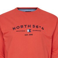 North 56 Logo Sweat Shirt Crew Neck Orange