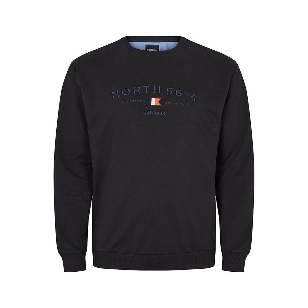 North 56 Logo Sweat Shirt Crew Neck Black