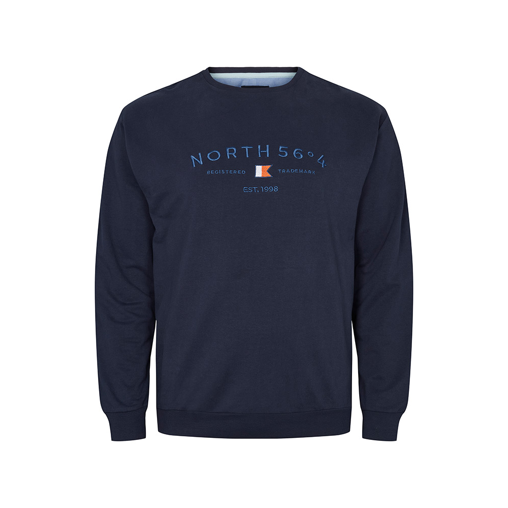 North 56 Logo Sweat Shirt Crew Neck Navy