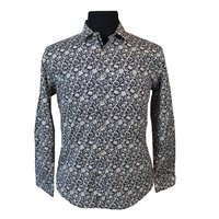 MRMR Pure Cotton Dense Tree Branch Pattern LS Fashion Shirt