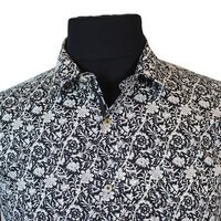 MRMR Pure Cotton Dense Tree Branch Pattern LS Fashion Shirt