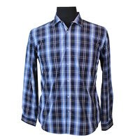 MRMR Navy Check Cotton LS Shirt