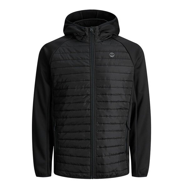 Jack and Jones Multi Quilted Jacket Black-shop-by-brands-Beggs Big Mens Clothing - Big Men's fashionable clothing and shoes